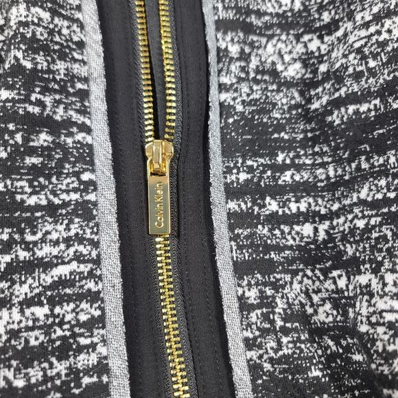 Calvin Klein Shacket women's black & white blazer Size 12 office career preppy - Picture 8 of 11